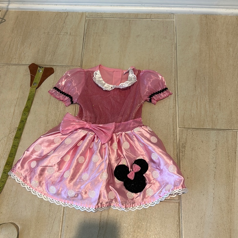 Disney infant costume Minnie Mouse pink polka dot dress